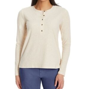 NWOT G.H.BASS & CO. Ribbed Long Sleeve Henley Size Small